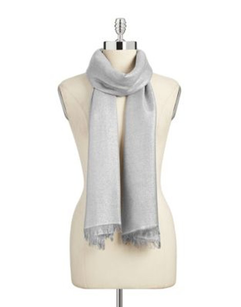 Lord & Taylor Solid Lurex Scarf - SILVER