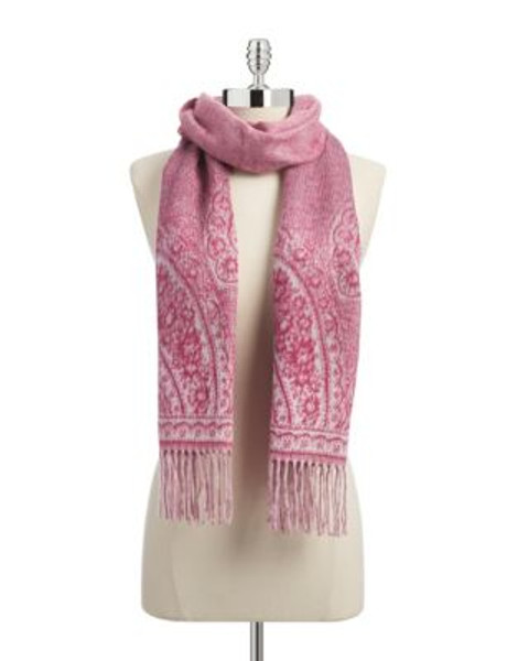 Lord & Taylor Paisley Scarf - PINK