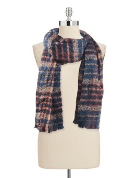 Collection 18 Bouclé Runway Wrap - NAVY MOSAIC