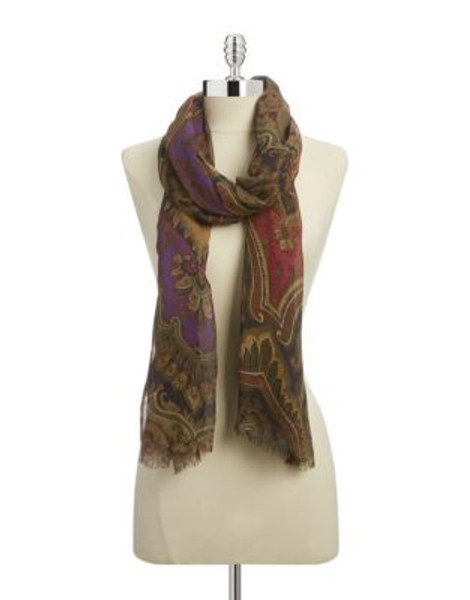 Lauren Ralph Lauren Paloma Paisley Wrap - PURPLE