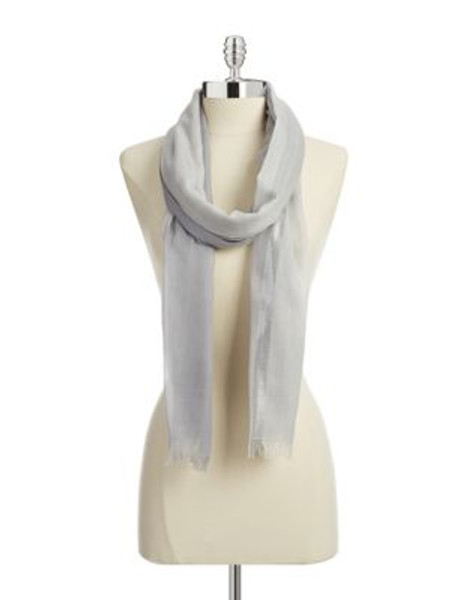 Echo Ombre Lurex Striped Scarf - VAPOR GREY