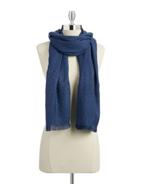 Calvin Klein Logo Pashmina - NAVY