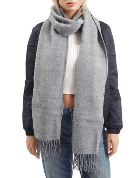 Topshop Chunky Brushed Scarf - LIGHT GREY