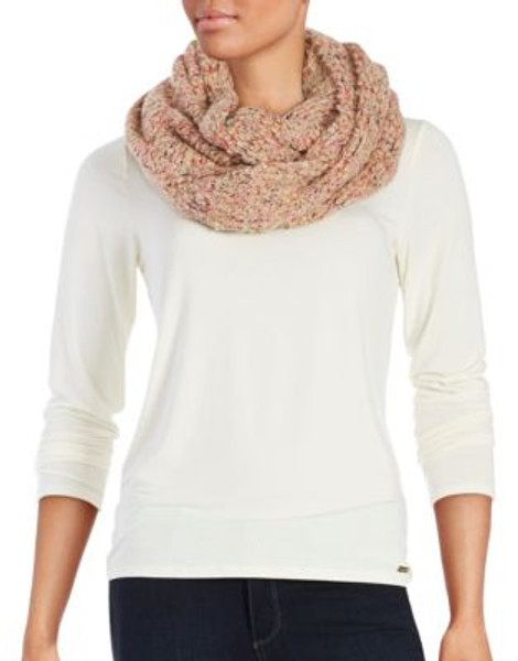 Echo Mixed Boucle Infinity Scarf - BERRY