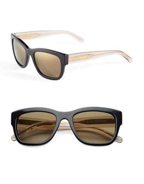 Burberry 54mm Contrast Wayfarer Sunglasses - LIGHT HORN