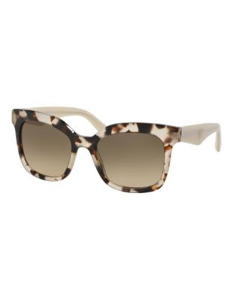 Prada Hertiage Logo Square Sunglasses - SPOTTED OPAL BROWN