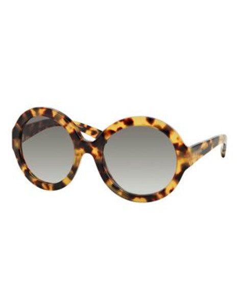 Prada 56mm Round Sunglasses - MEDIUM HAVANA