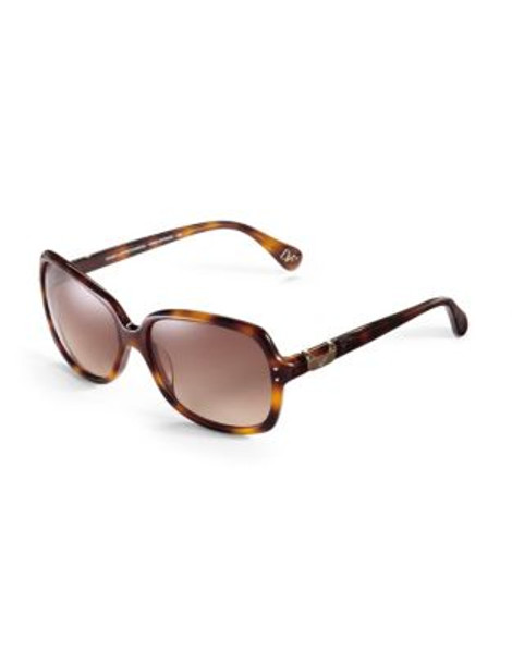 Diane Von Furstenberg Square Sunglasses - TORTOISE