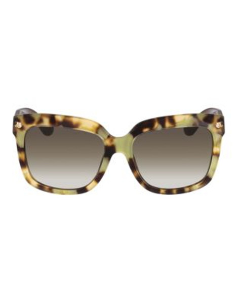 Ferragamo Square Sunglasses SF676S - GREEN TORTOISE