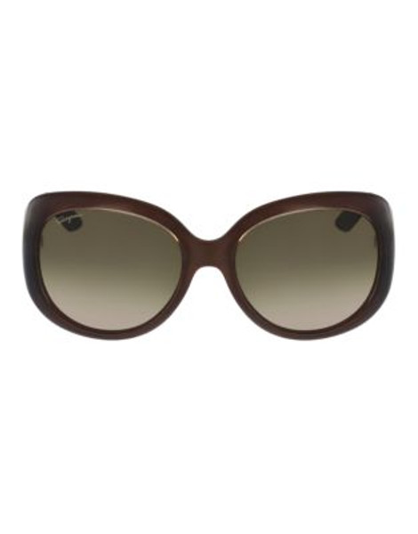 Ferragamo Round Sunglasses SF721S - BROWN