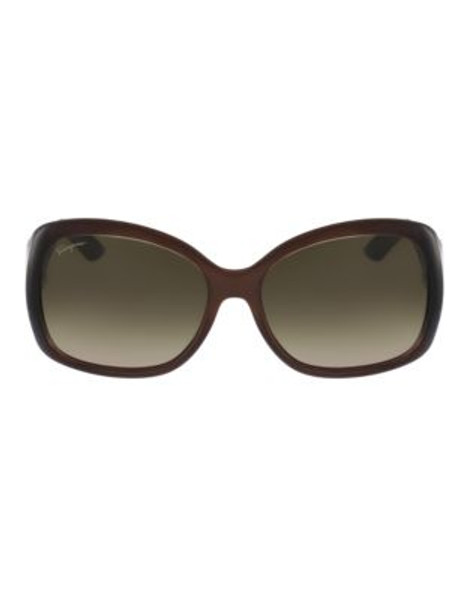 Ferragamo Square Sunglasses SF722S - BROWN