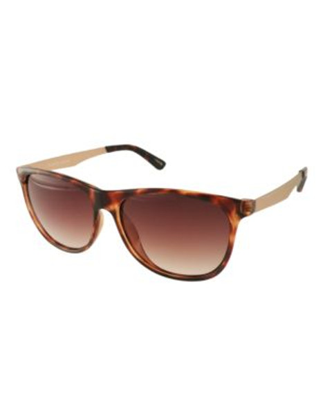 Jeanne Beker Dalia Wayfarer Sunglasses - TORTOISE/GOLD