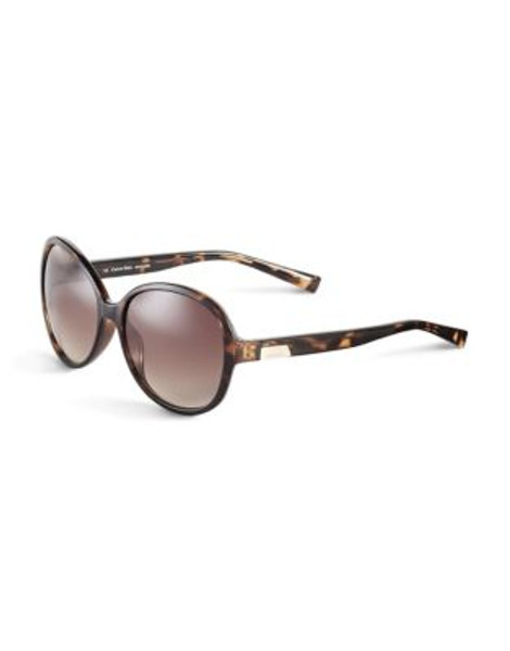 Calvin Klein 58mm R701S Round Sunglasses - TORTOISE