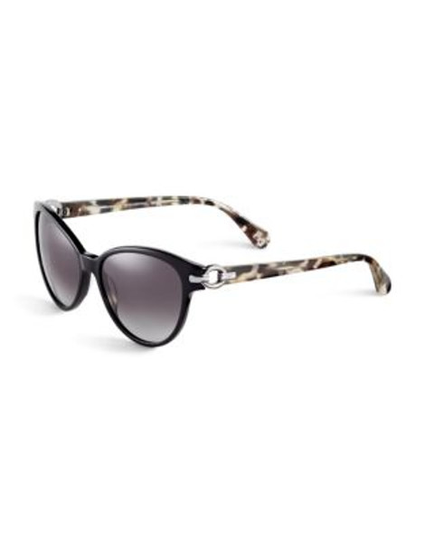 Diane Von Furstenberg Tortoise Cat-Eye Sunglasses - BLACK