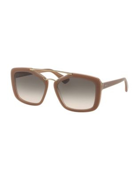 Prada Cinema 56mm Square Sunglasses - PINK