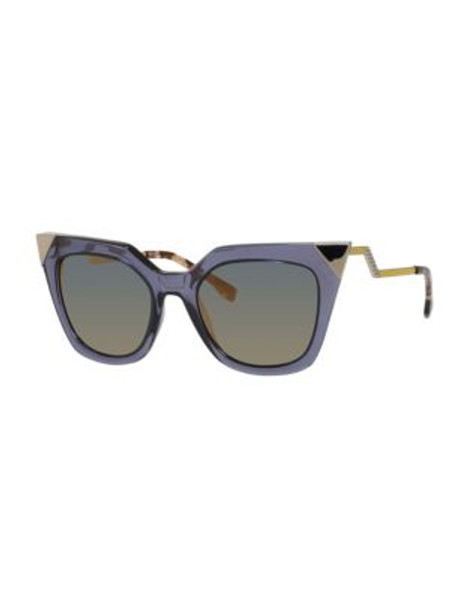 Fendi Crystal Cat-Eye Sunglasses - BLUE GREY