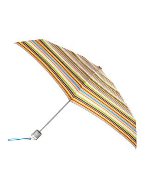 Totes Manual Signature Mini Compact Umbrella - STRIPE