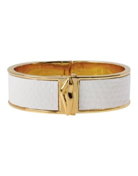 Diane Von Furstenberg Grand Prix Metal Bangle - WHITE