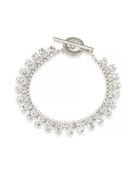 Carolee Crystal Drop Toggle Bracelet - SILVER