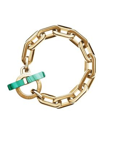 Michael Kors Cityscape Malachite Chain Bracelet - GREEN