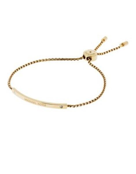 Michael Kors Etched Logo Slider Bracelet - GOLD