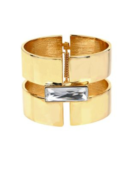 Diane Von Furstenberg Goldtone Swarovski Statement Cuff Bracelet - GOLD