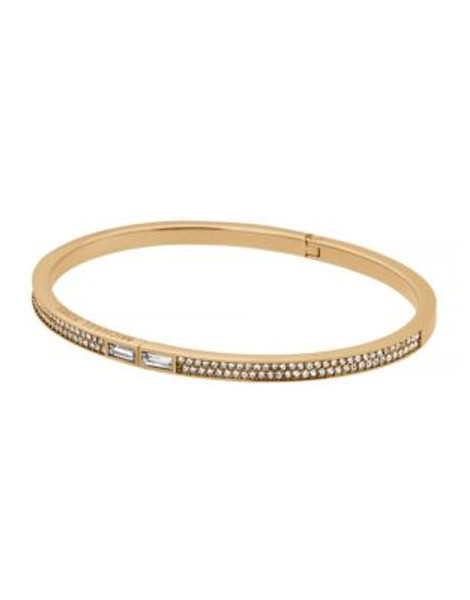 Michael Kors Goldtone Pave Hinge Bracelet - GOLD