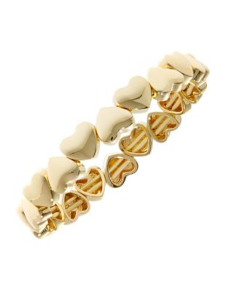 Kensie Heart Stretch Bracelet - GOLD