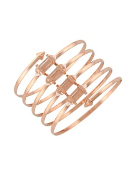 Bcbgeneration Crystal Shard Spiral Bracelet - ROSE GOLD