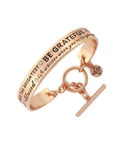 Bcbgeneration Pure of Heart Phrases Toggle Cuff - ROSE GOLD