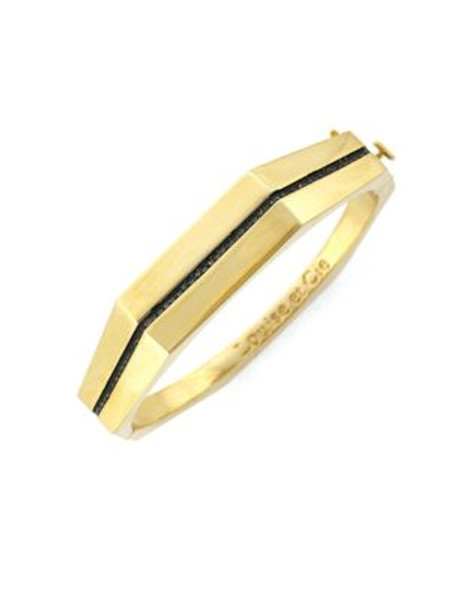 Louise Et Cie Pave Hinged Bangle - GOLD