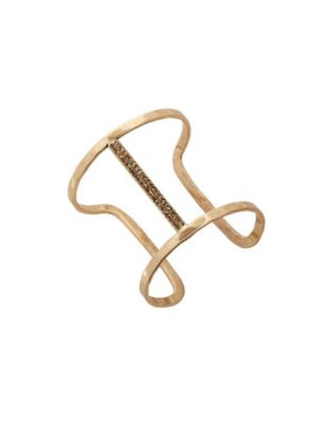 Lucky Brand Pave Bar Cuff Bracelet - GOLD