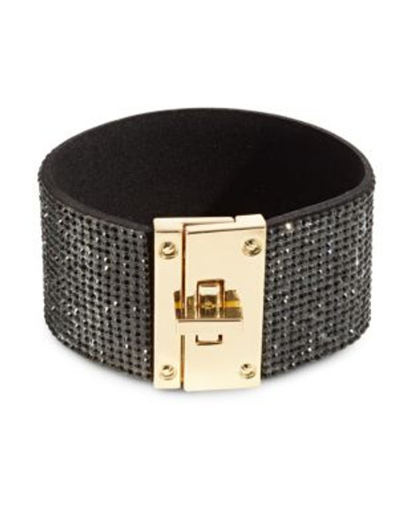 R.J. Graziano Sparkle Band Turnlock Bracelet - BLACK