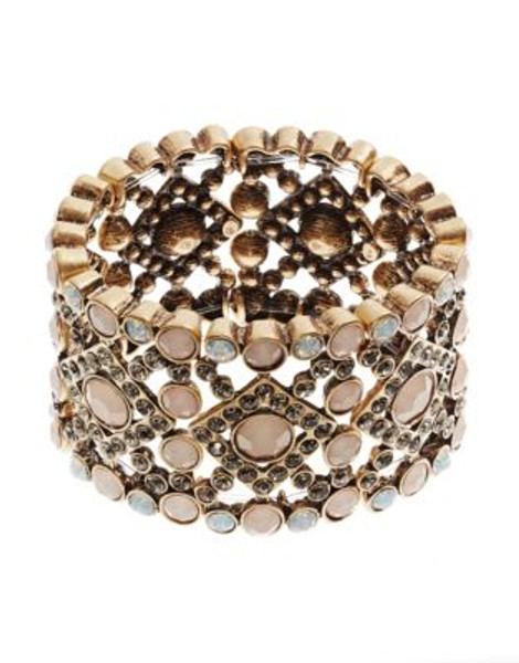 R.J. Graziano Multi Stone Cuff Bracelet - PINK