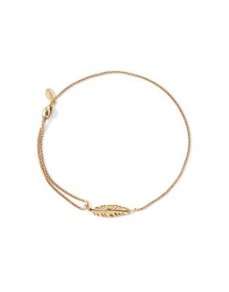 Alex And Ani Feather Pull Chain Bracelet - GOLD