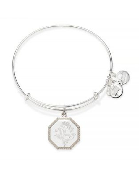 Alex And Ani Pursuit of Persephone Collection Fortunes Bliss - Sweet Pea Bangle - SILVER