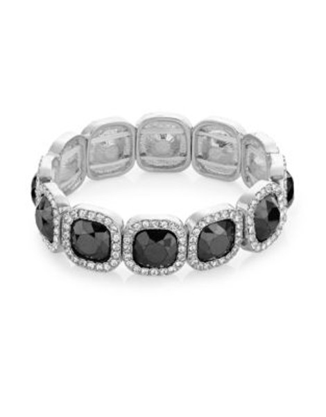 Expression Square Stone Stretch Bracelet - BLACK