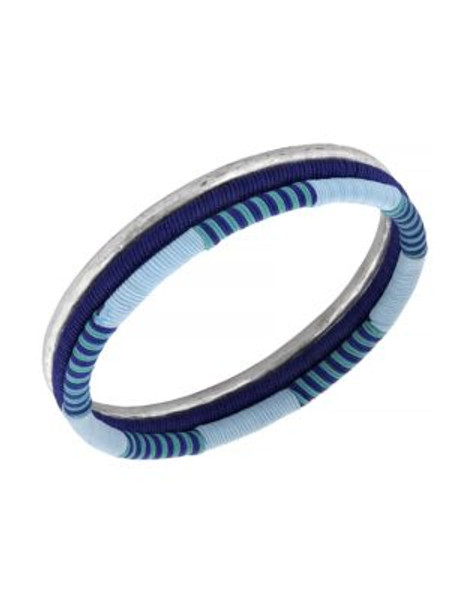 Lucky Brand Silvertone Bracelet Set - BLUE