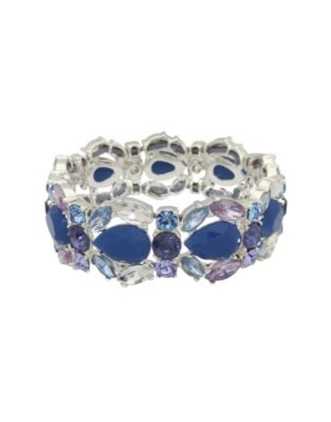 Nine West July Large Stone Stretch Bracelet - PURPLE