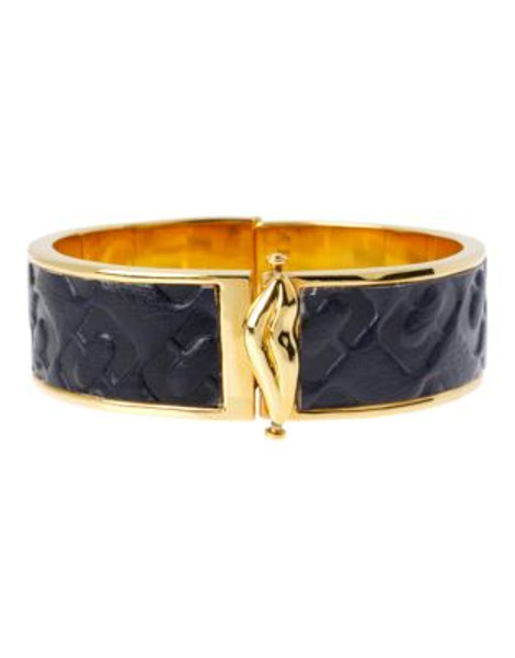 Diane Von Furstenberg Love is Life Metal Bangle - BLACK