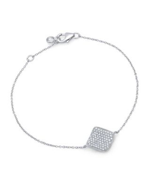 Crislu Simply Pave Square Bracelet - SILVER