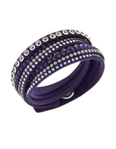 Swarovski Fabric Swarovski Crystal Slake Wrap Bracelet - PURPLE