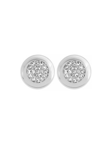 Swarovski Stone Pierced Earrings Stud - SILVER