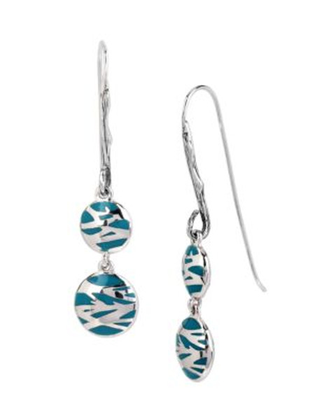 Diane Von Furstenberg Belle de Jour Twig Round Double Drop Earring - TEAL