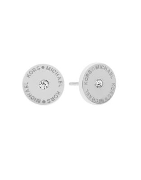 Michael Kors Status Logo Stud Earrings - SILVER