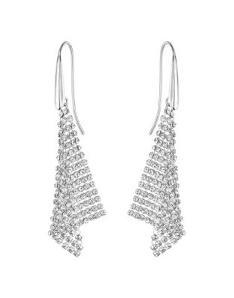 Swarovski Crystal Triangular Drop Earrings - SILVER