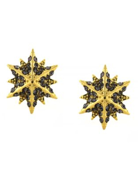 Louise Et Cie Micro Pave Small Starburst Studs - GOLD