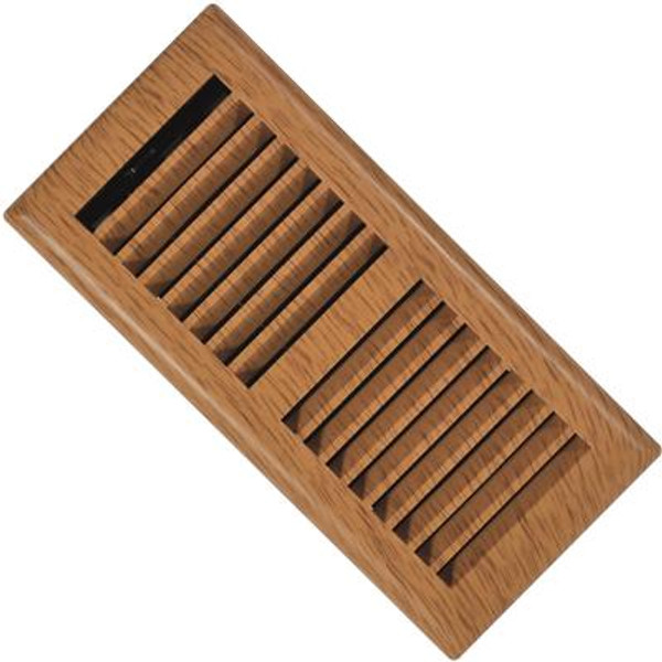 3 Inch x 10 inch Light Oak Louvered Floor Register