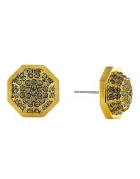 Louise Et Cie Pave Octagon Post Earring - GOLD