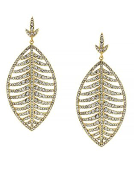 Louise Et Cie Large Feather Drop Earring - GOLD